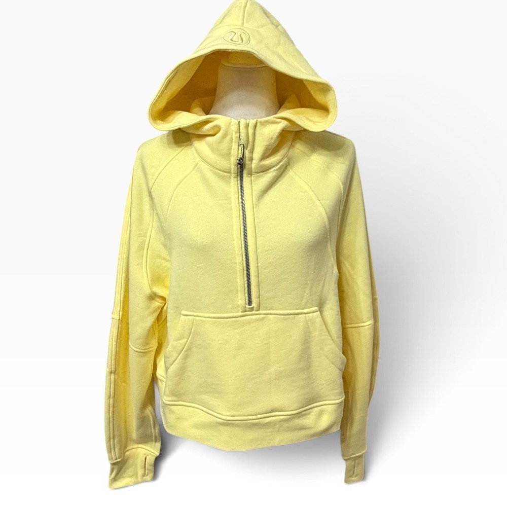 lululemon Yellow Scuba Oversized Half-Zip Hoodie Women's Size M/L